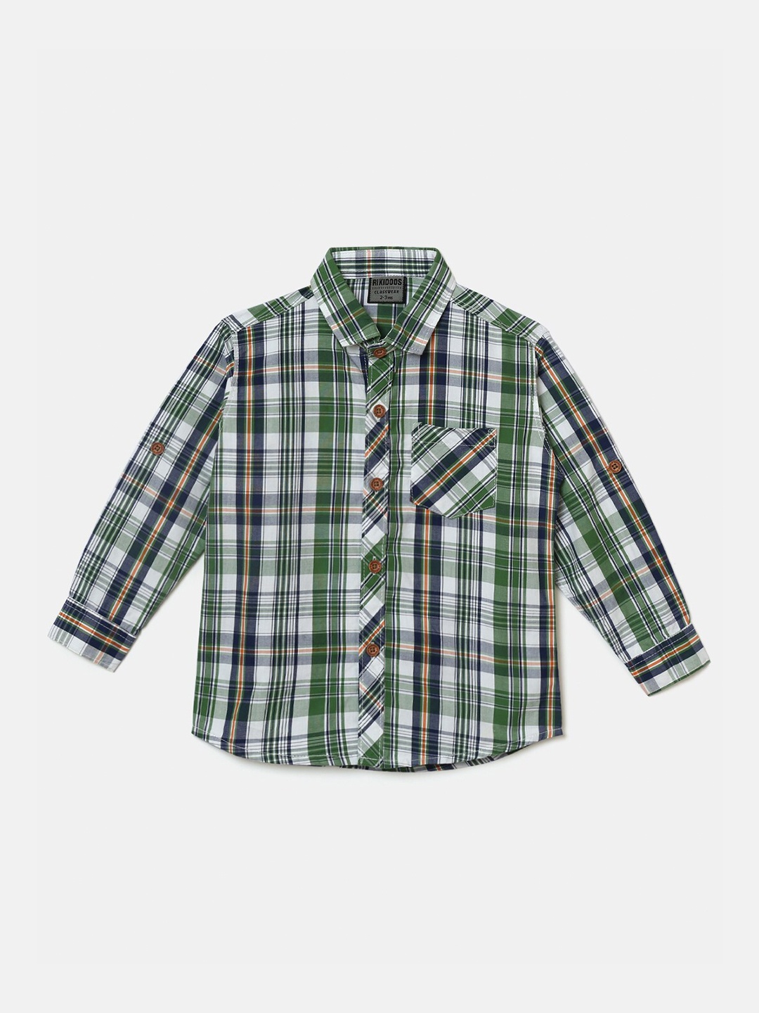 

Hopscotch Boys Multicoloured Tartan Checked Casual Shirt, Multi