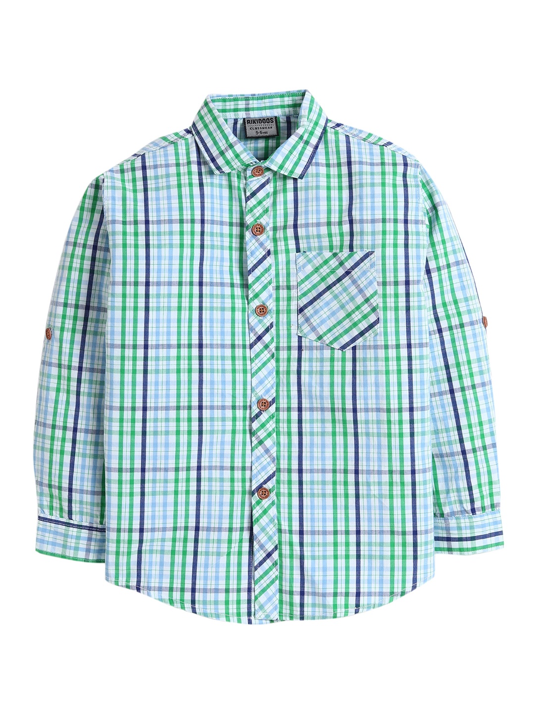 

Hopscotch Boys Blue Smart Tartan Checks Checked Casual Shirt