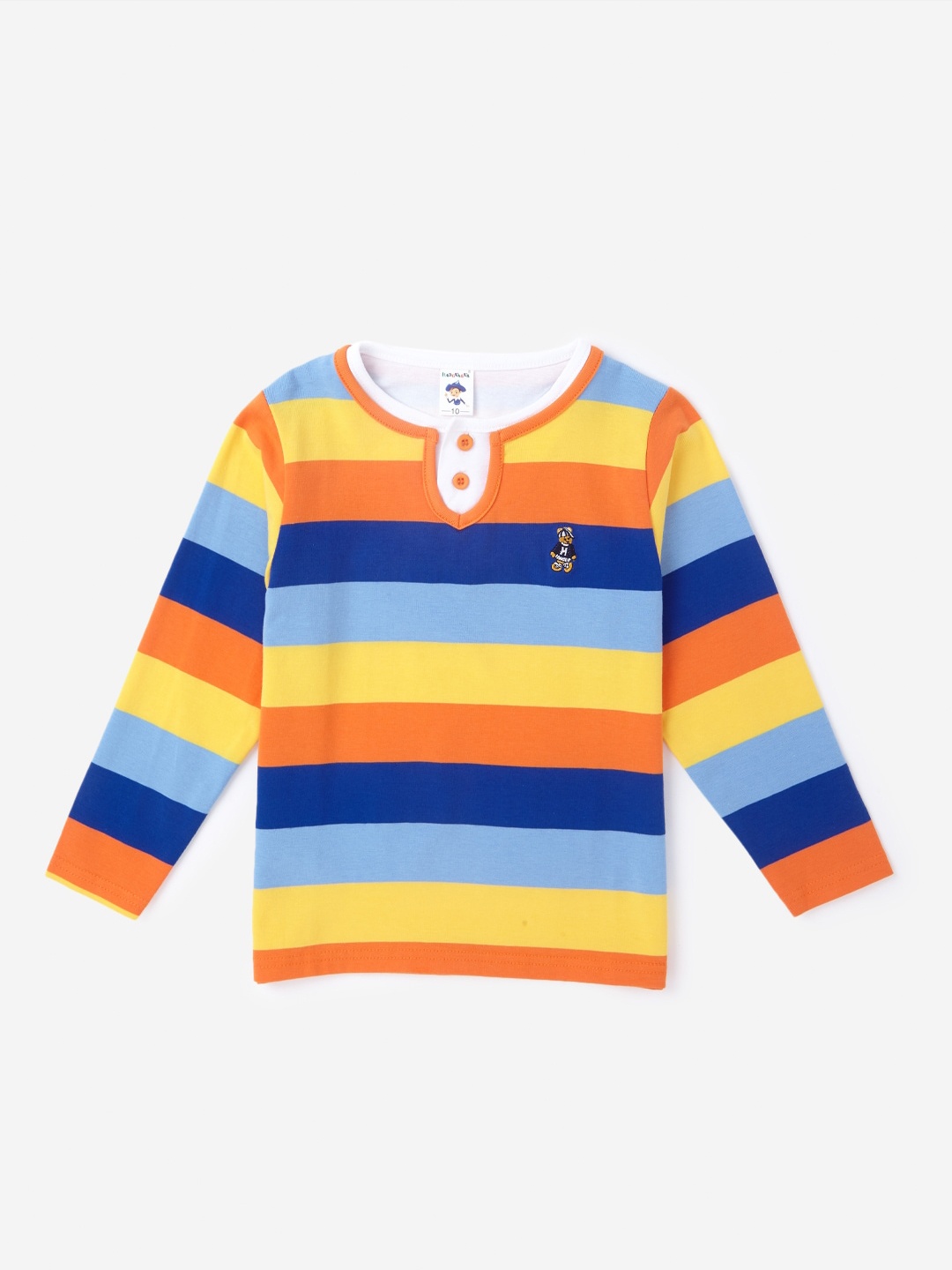 

Hopscotch Boys Multicoloured Striped T-shirt, Multi