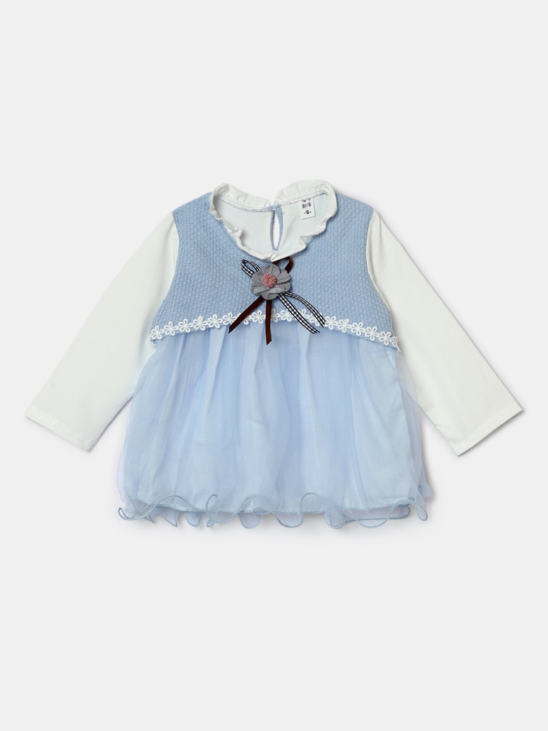 

Hopscotch Blue & White Embroidered Top