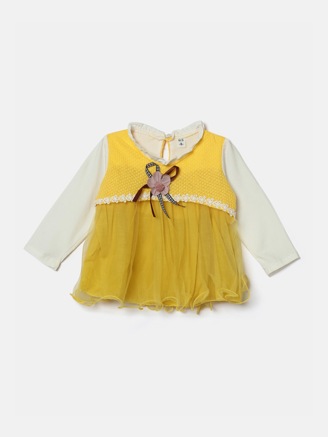 

Hopscotch Yellow & Off White Floral Top
