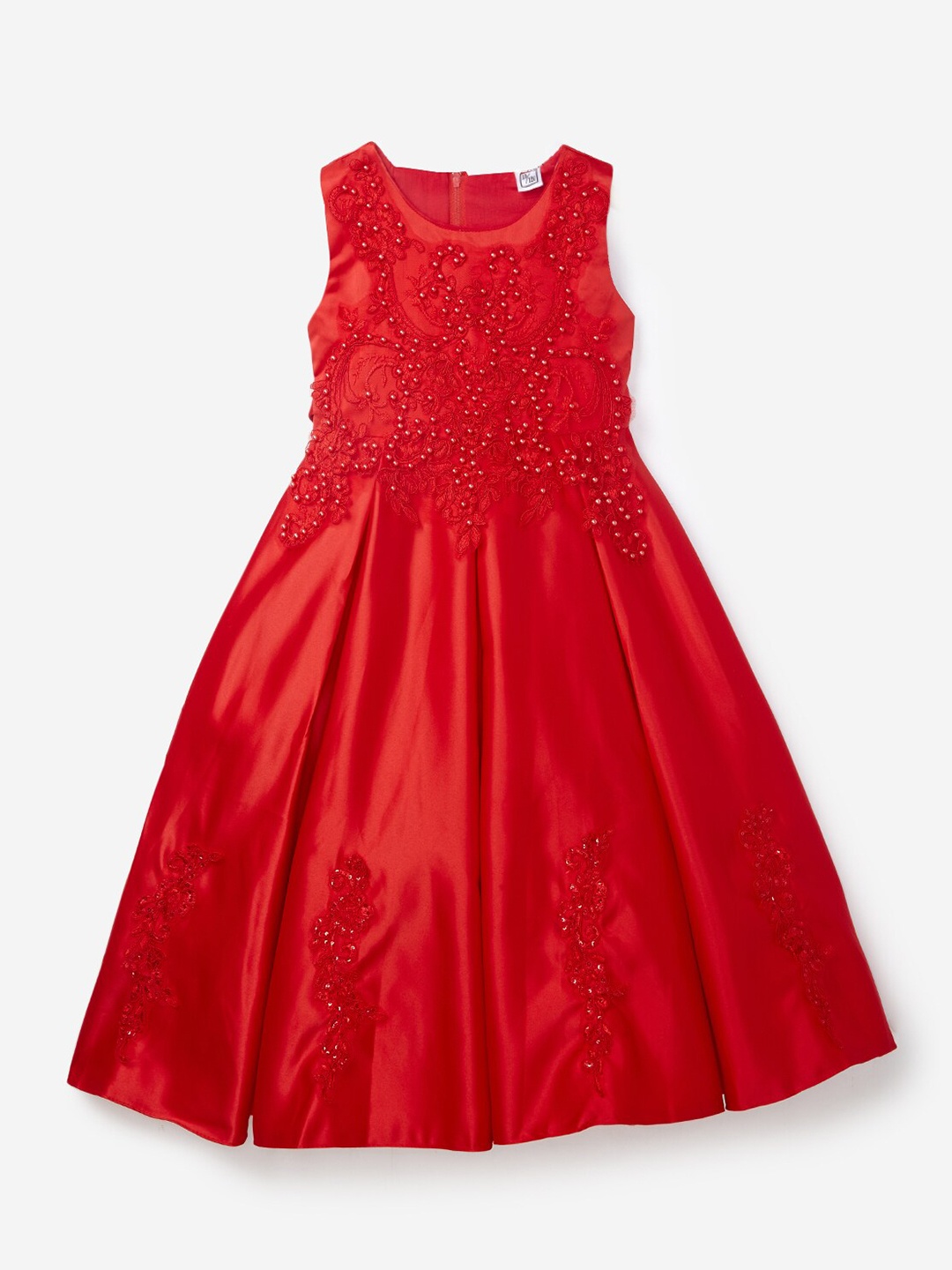 

Hopscotch Red Embroidered Dress
