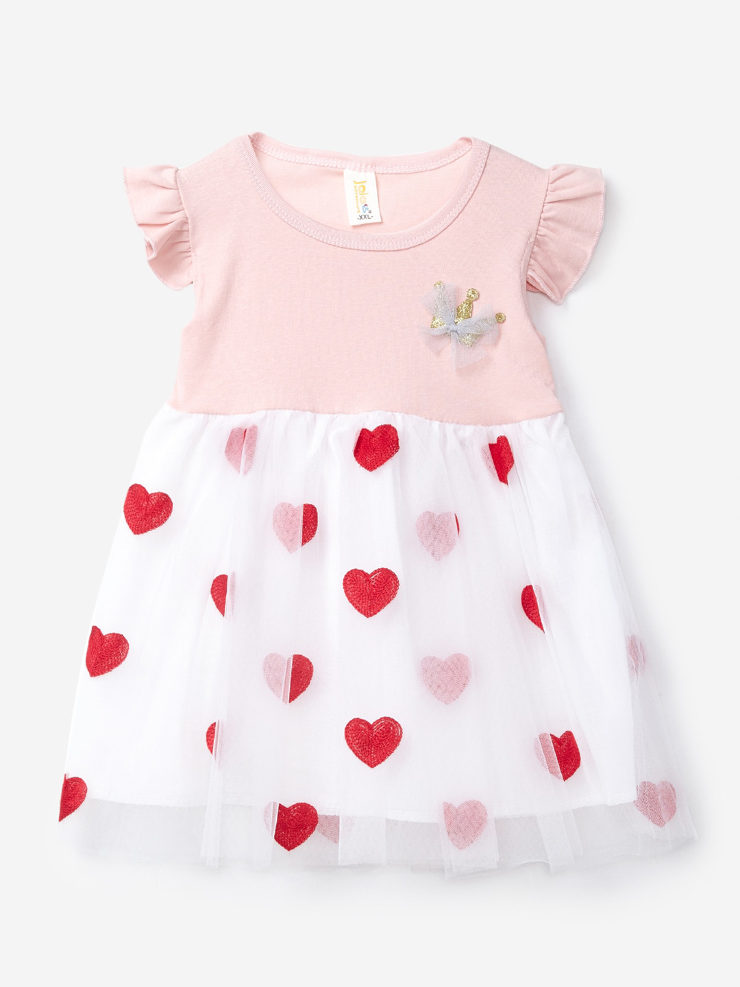 

Hopscotch Pink & White Embroidered Dress