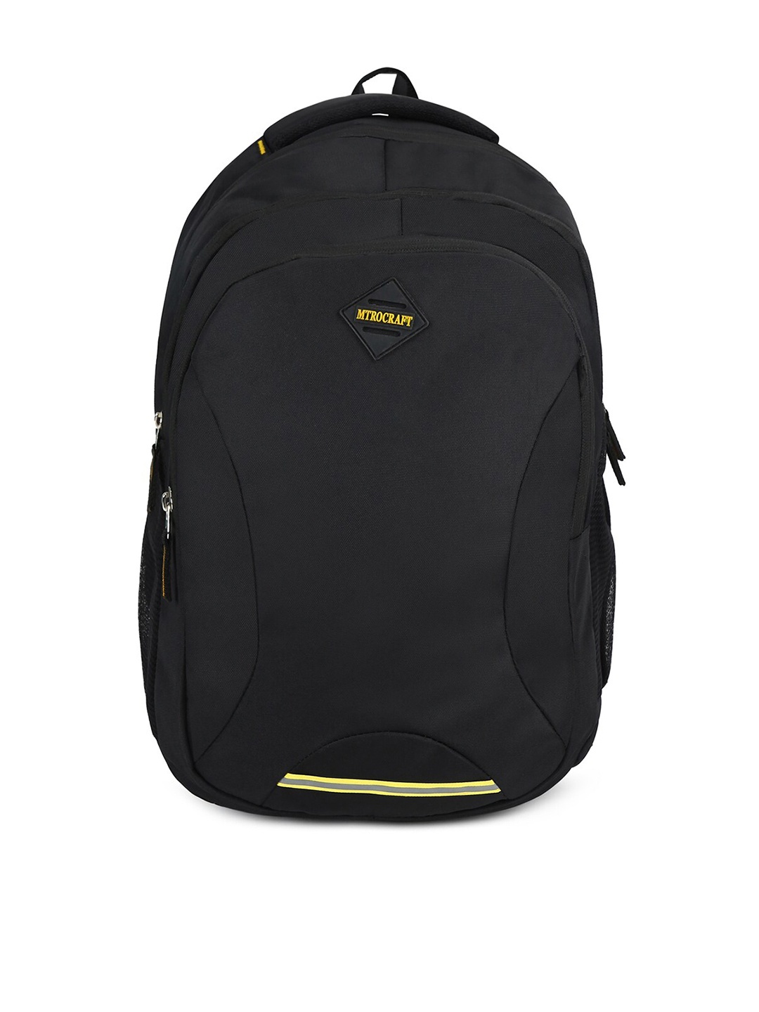 

MTROCRAFT Unisex Black & Yellow Backpack