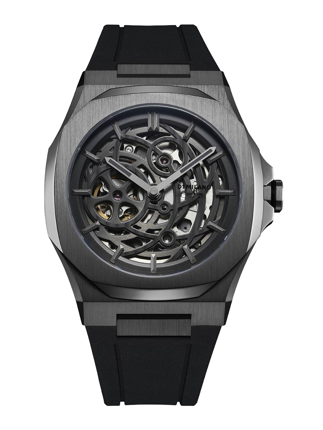 

D1 Milano Men Black Skeleton Dial & Rubber Straps Analogue Watch SKRJ11