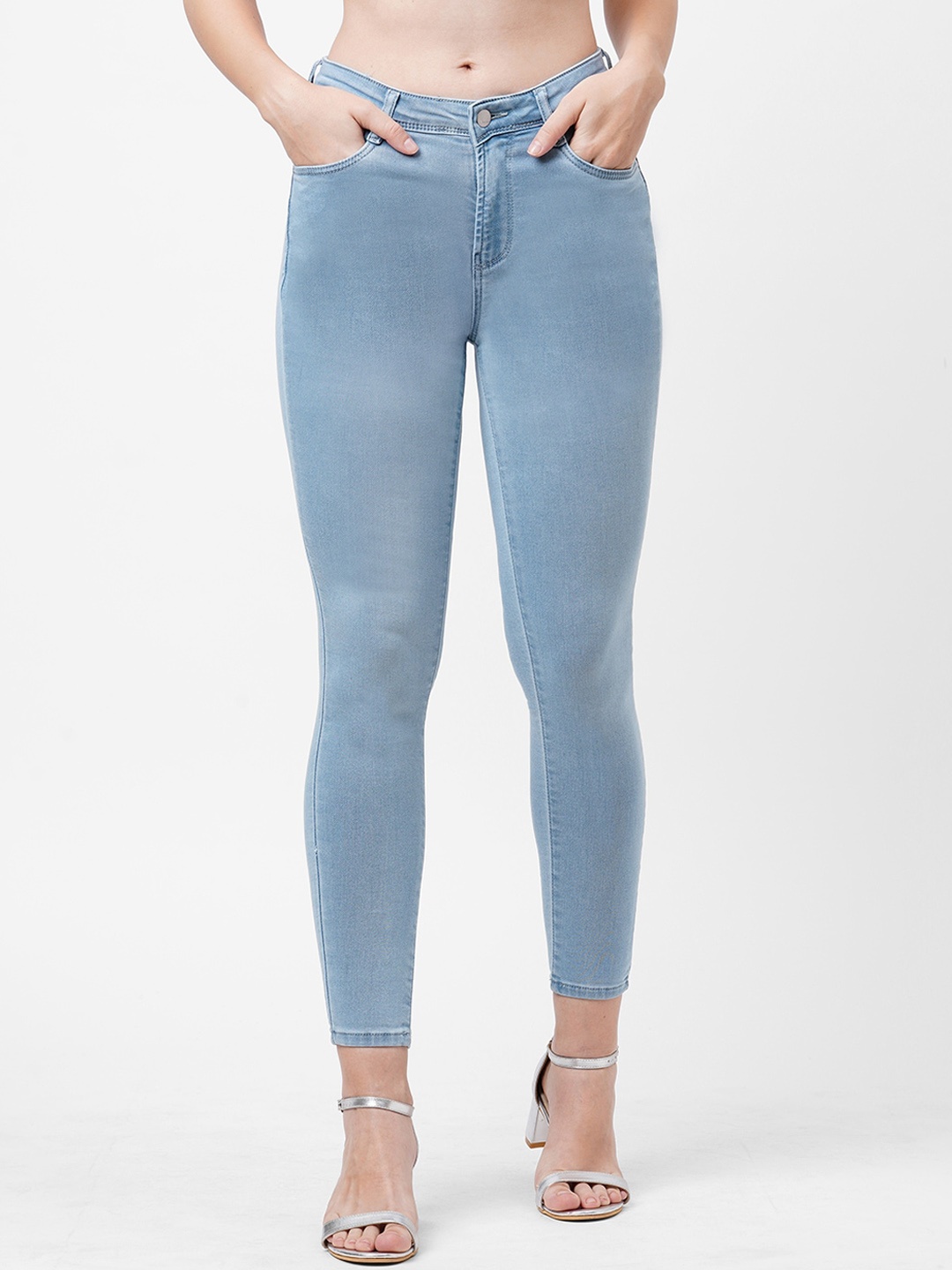 

Kraus Jeans Women Blue Skinny Fit High-Rise Stretchable Jeans