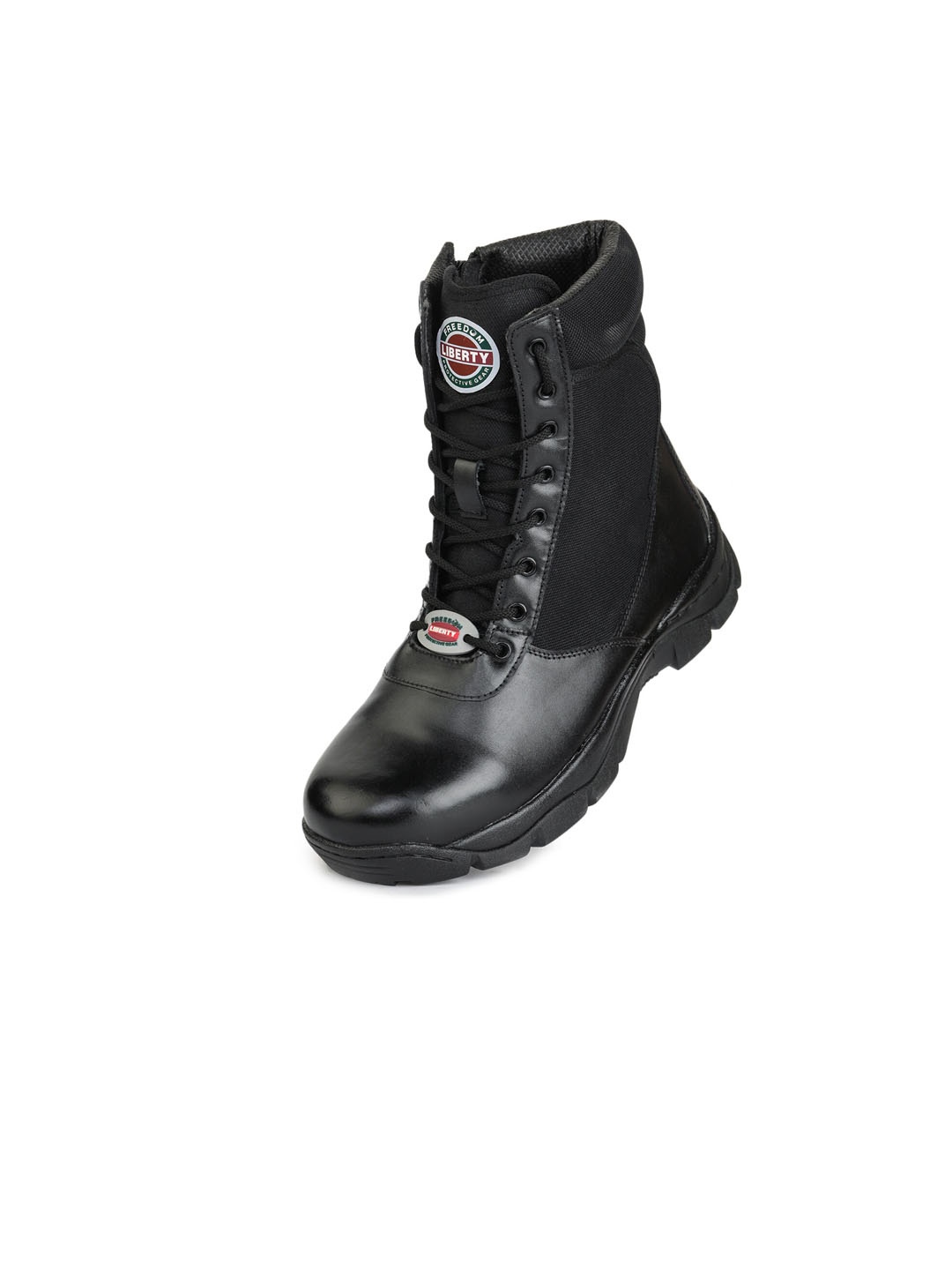 

Liberty Men Black Leather Flat Boots