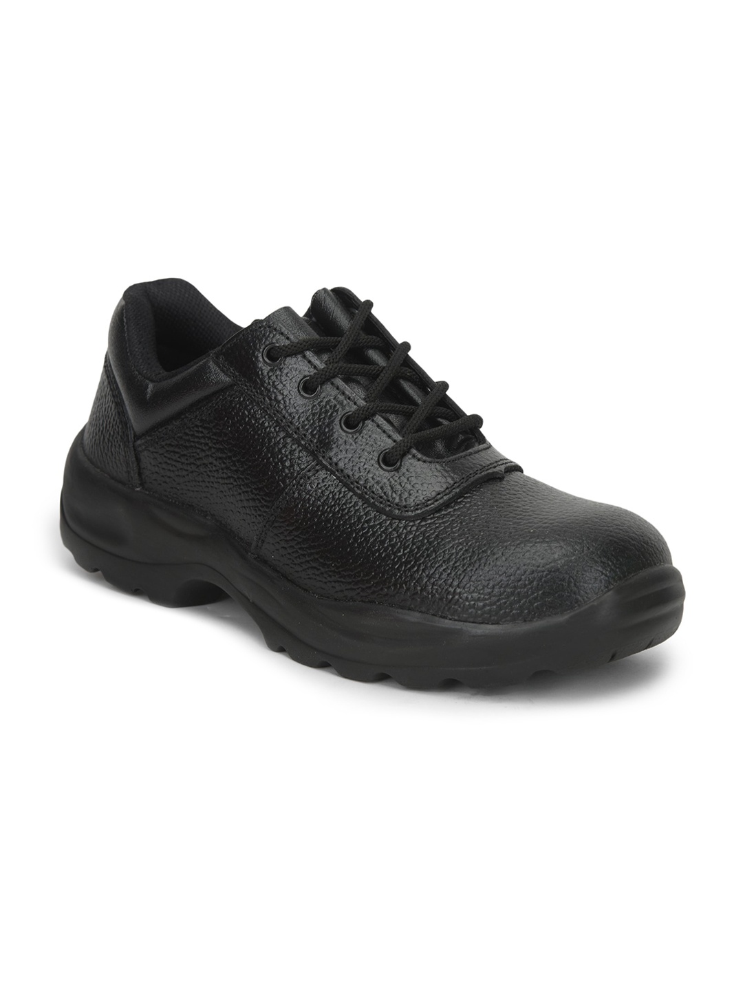 

Liberty Mens Shaktist Solid Lace-Up Safety Shoes, Black