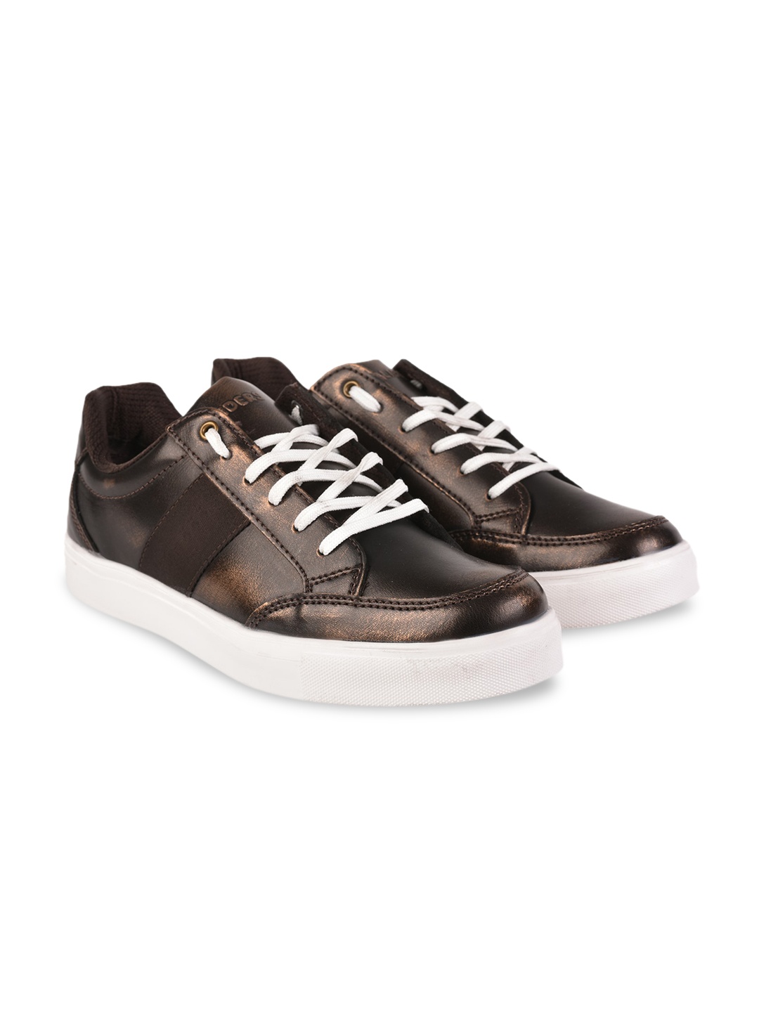 

Liberty Men Gunmetal-Toned Printed PU Sneakers, Metallic