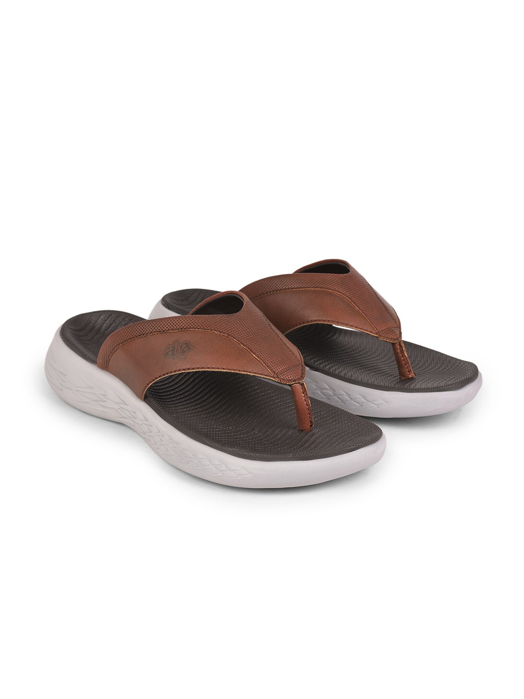 

Liberty Men Tan & White PU Comfort Sandals