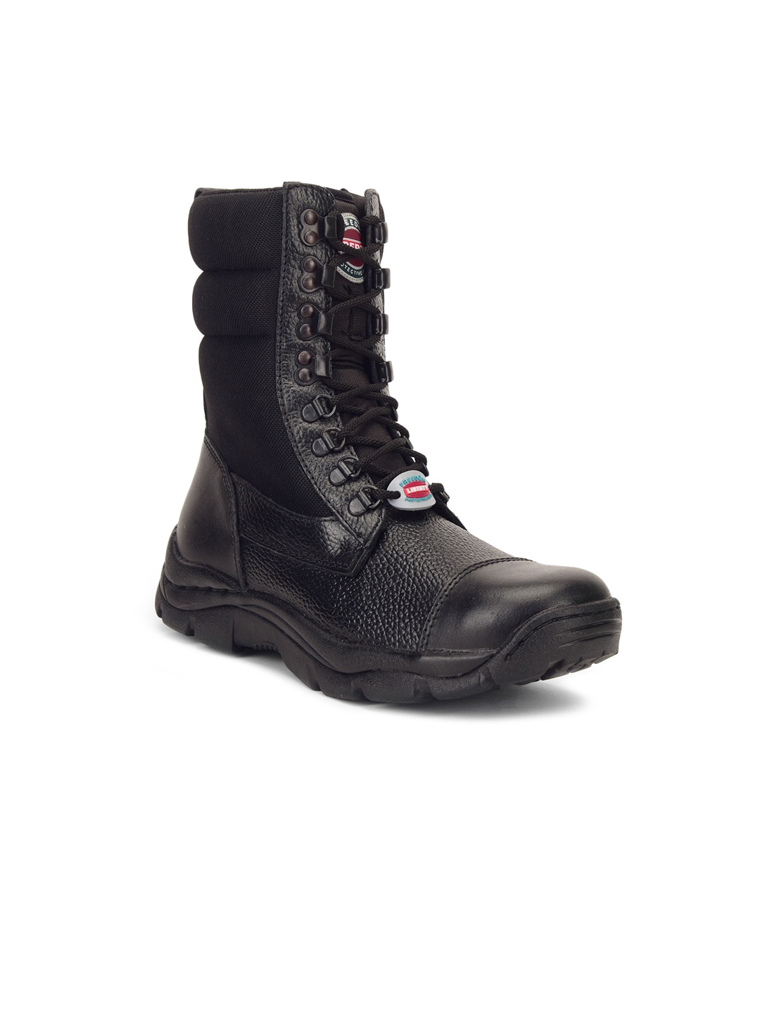 

Liberty Mens Paracom-01 Solid High Ankel Flat Boots, Black