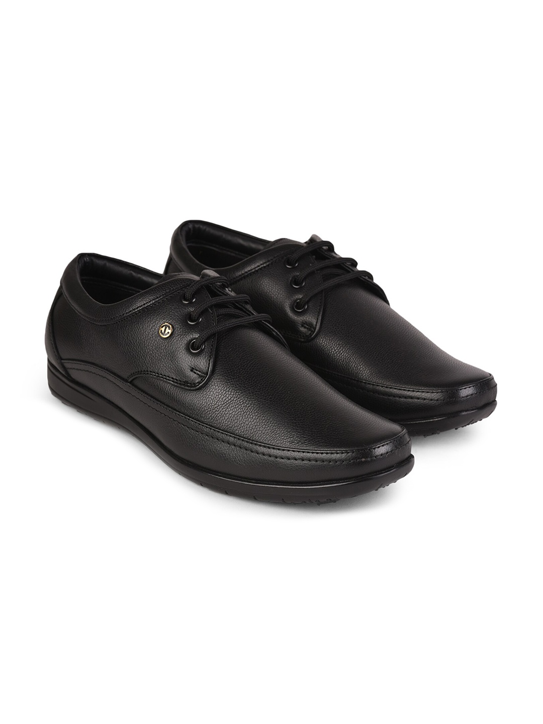 

Liberty Men Black Solid Leather Formal Derbys