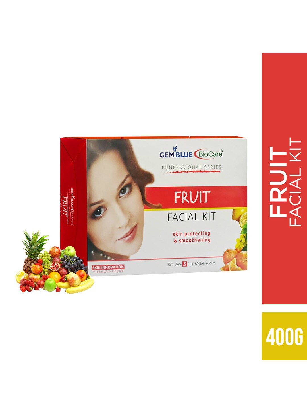 

Gemblue Unisex Biocare Fruit Facial Kit 400gm, Red