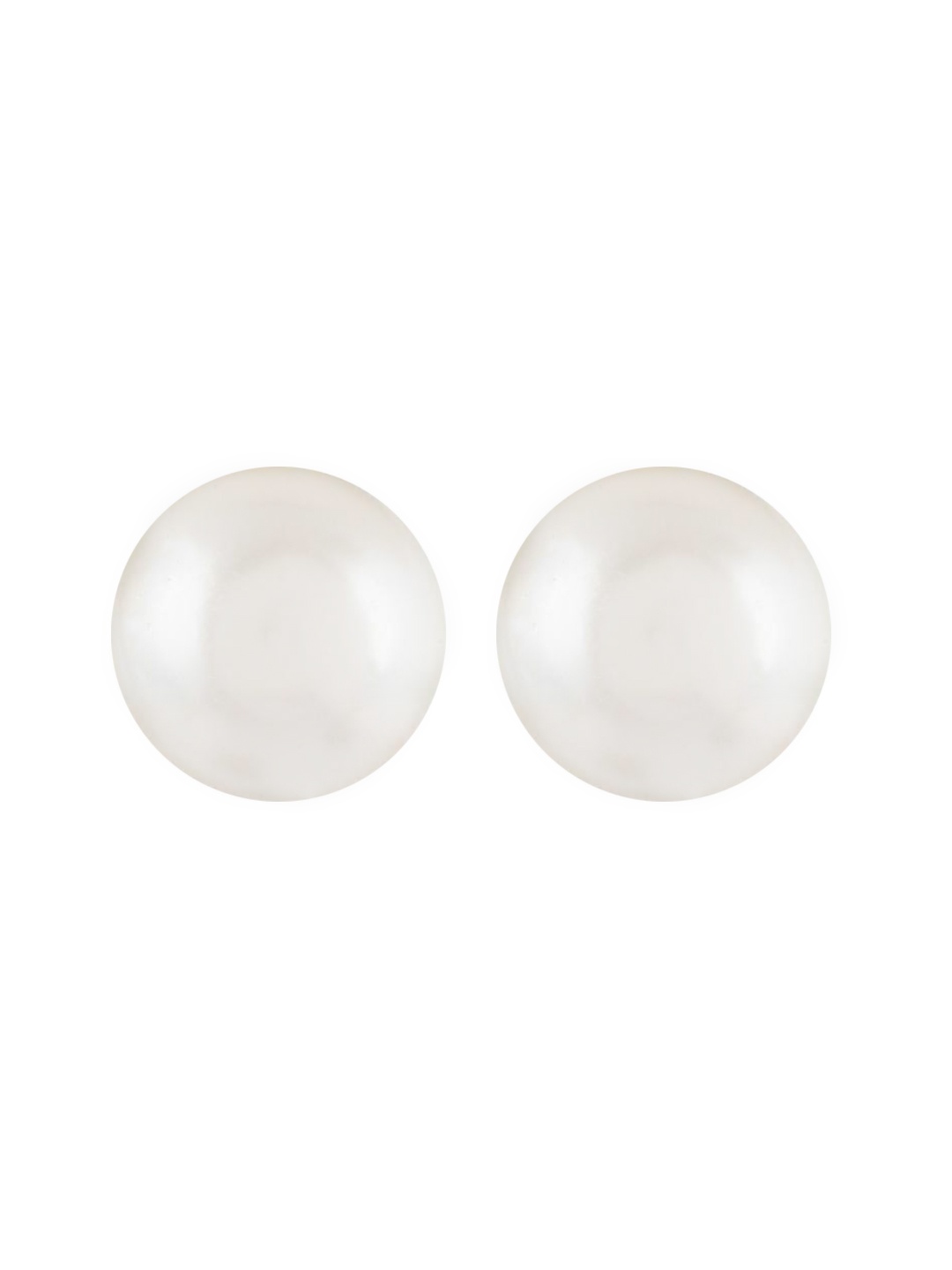 

ERILINE JEWELRY Silver-Plated & White Contemporary Studs Earrings