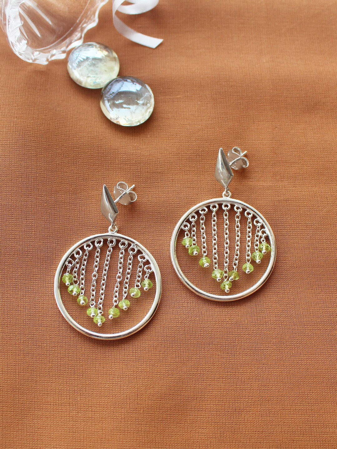 

ERILINE JEWELRY Silver-Toned Contemporary Drop Earrings