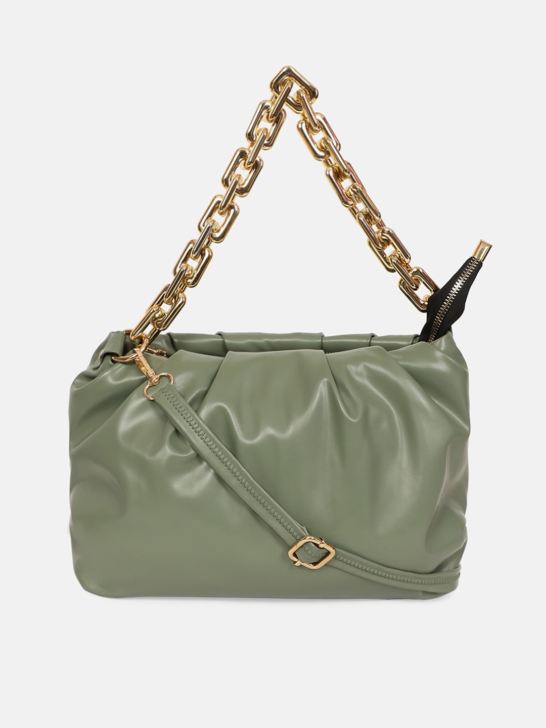 

Bagsy Malone Green PU Structured Shoulder Bag