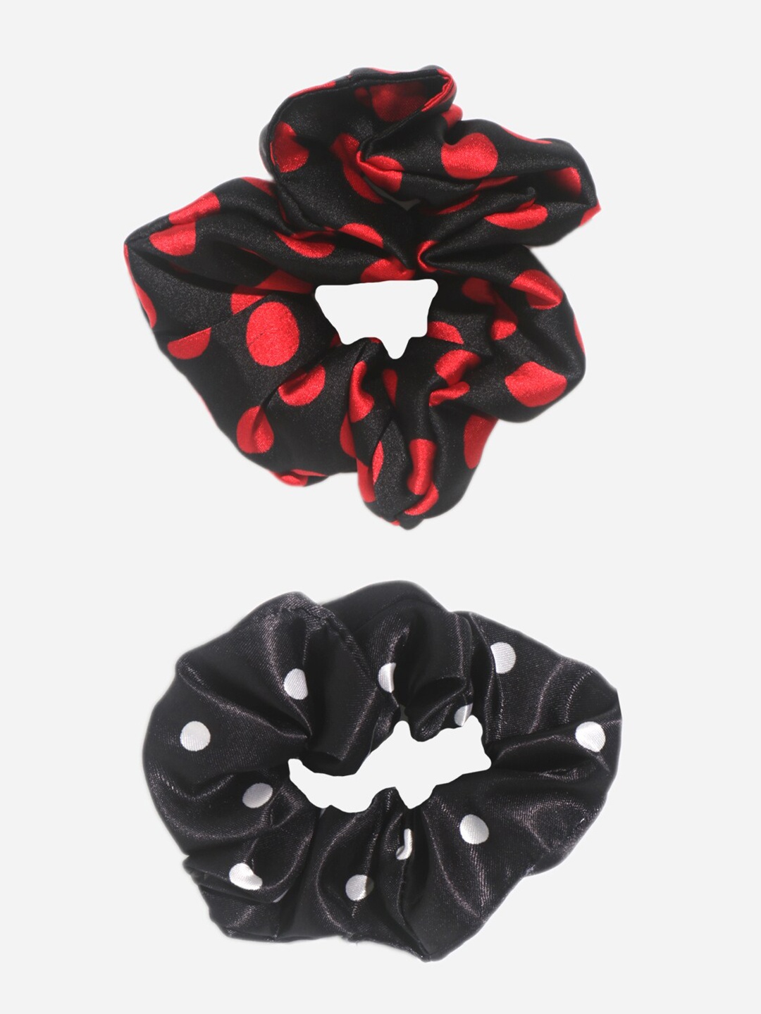 

Toniq Kids Girls Black & Red Set of 2 Ponytail Polka Dot Printed Christmas Holders