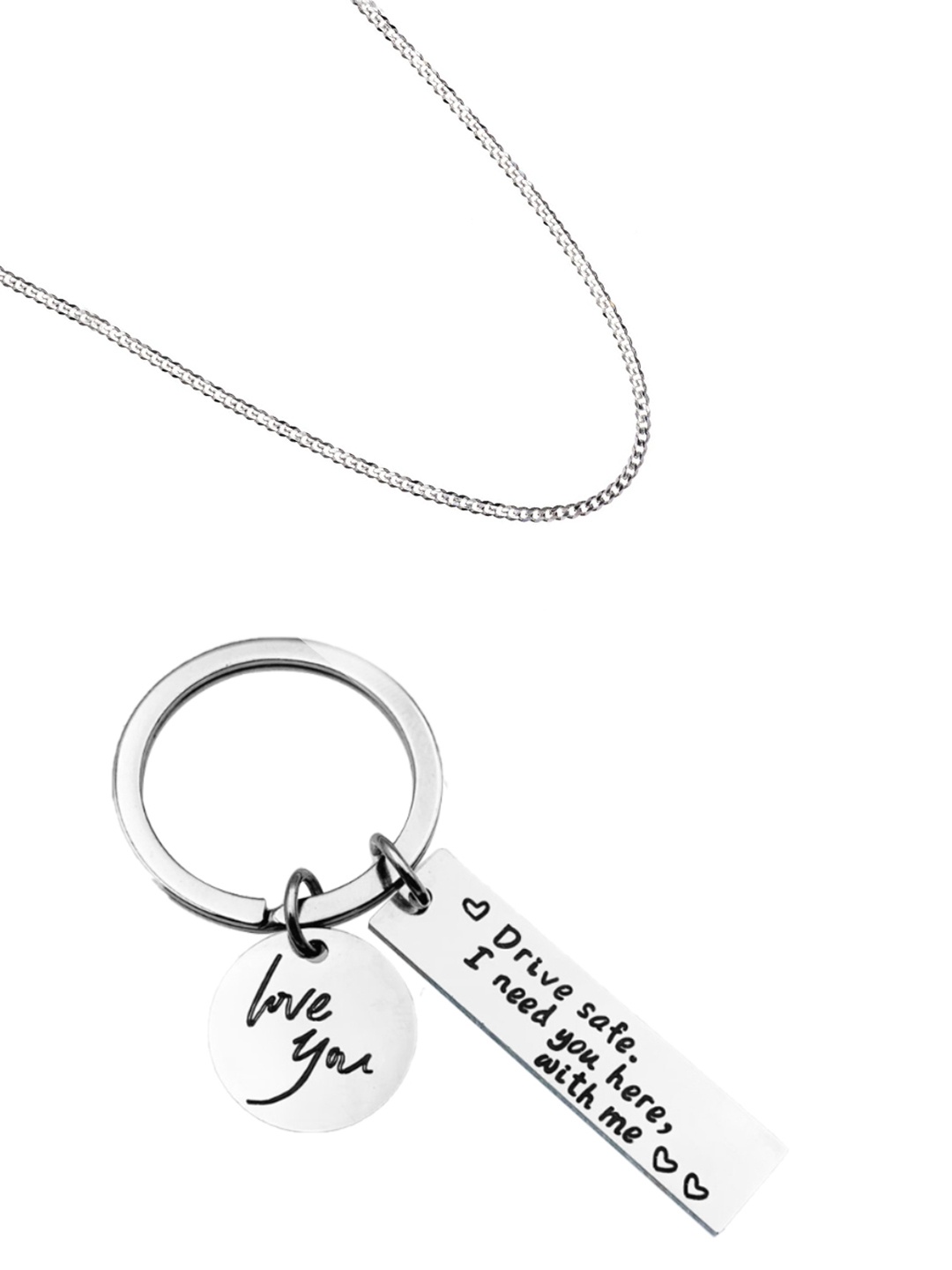 Yellow Chimes Men Silver-Toned Silver-Plated Pendant with Chain