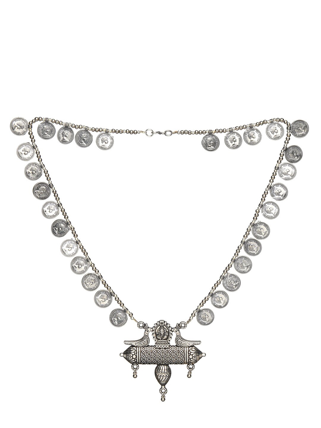 

DIVA WALK Silver-Toned Silver-Plated Oxidised Necklace