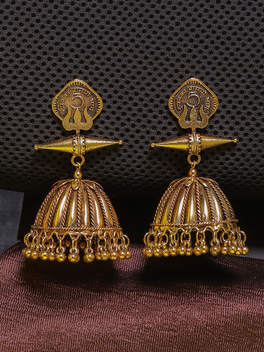 

DIVA WALK Gold-Plated Contemporary Jhumkas Earrings