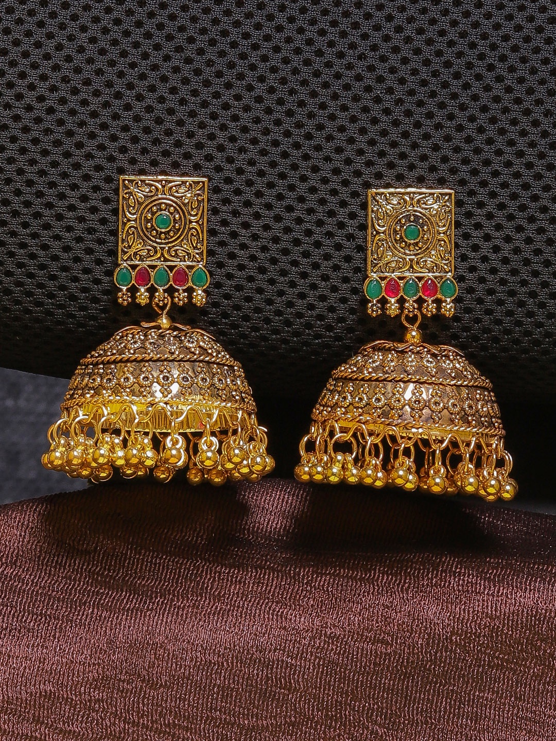 

DIVA WALK Gold-Plated Contemporary Jhumkas