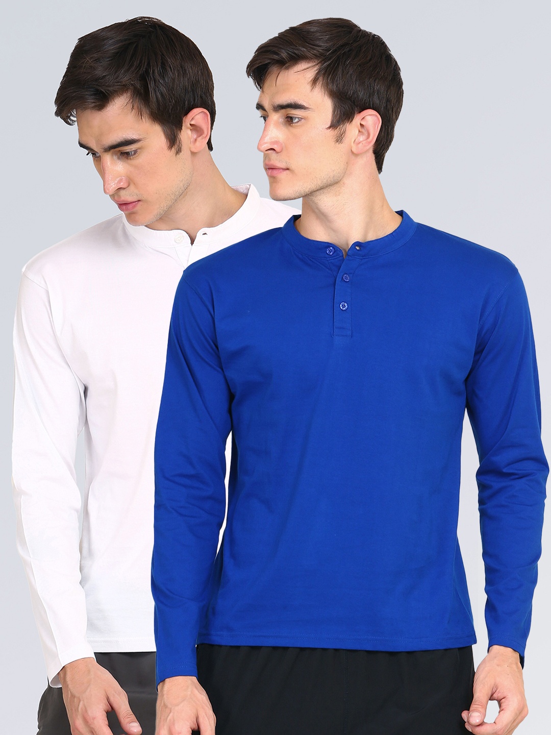

appulse Men Blue & White Pack of 2 T-shirts