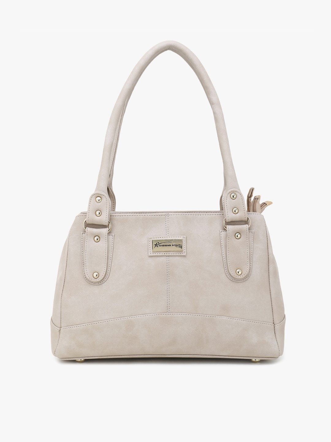 

SHINING STAR Cream-Coloured Solid Shoulder Bag