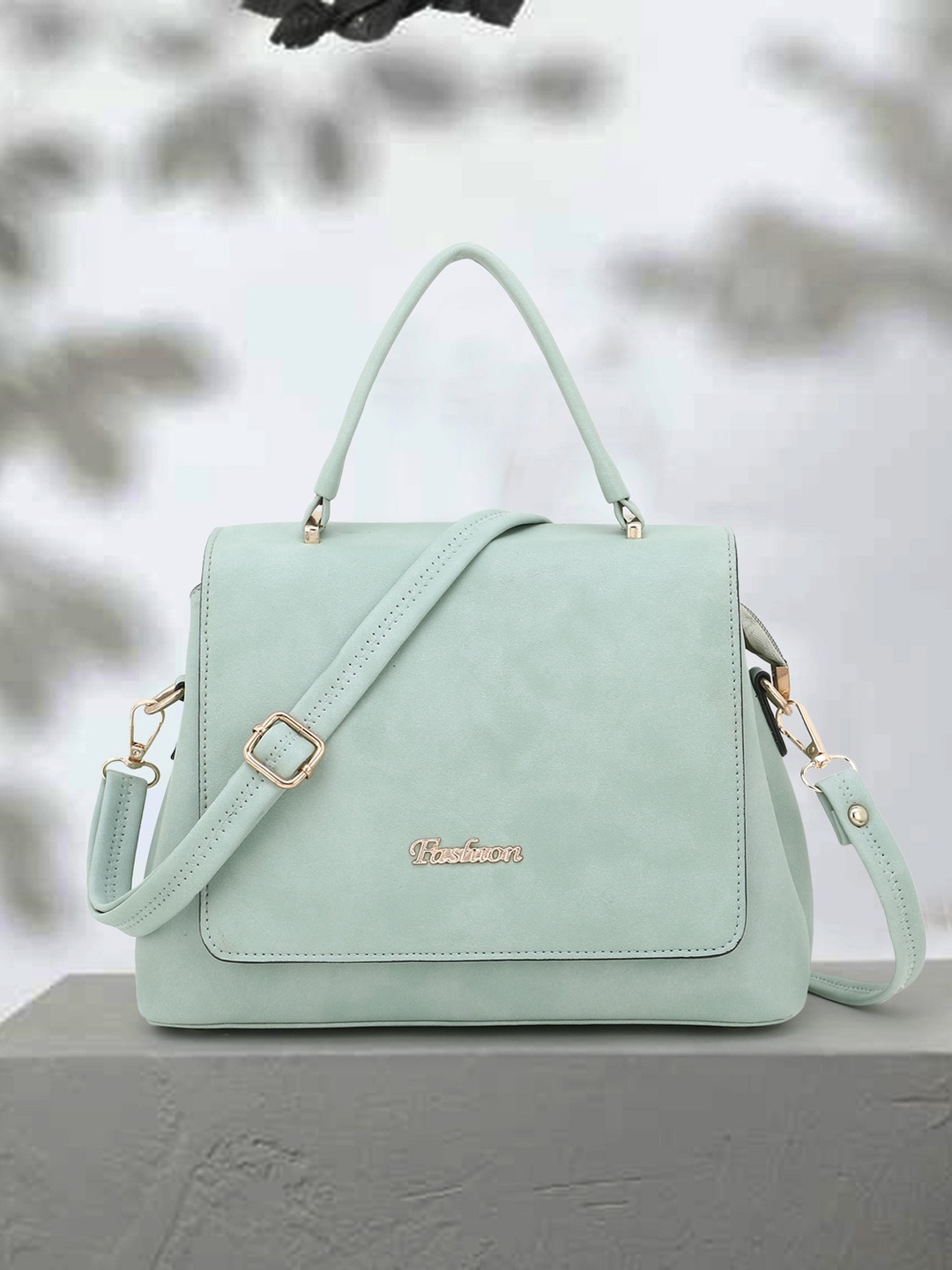 

SHINING STAR Women Green PU Structured Satchel
