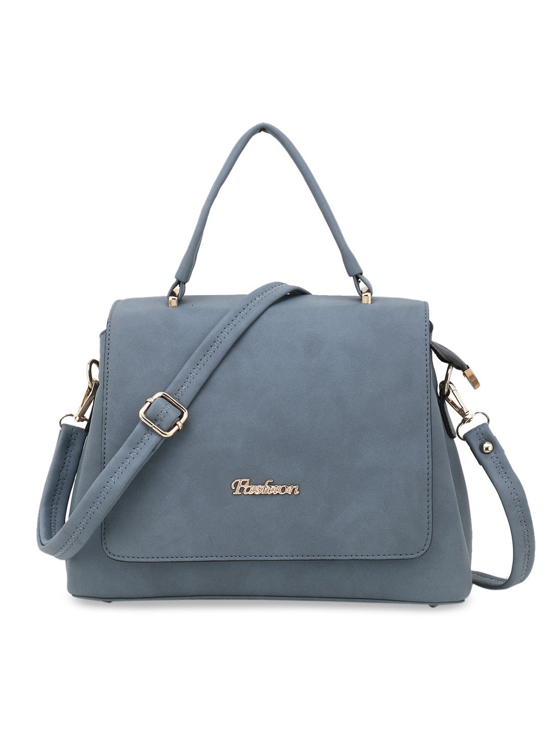 

SHINING STAR Grey PU Structured Handheld Bag