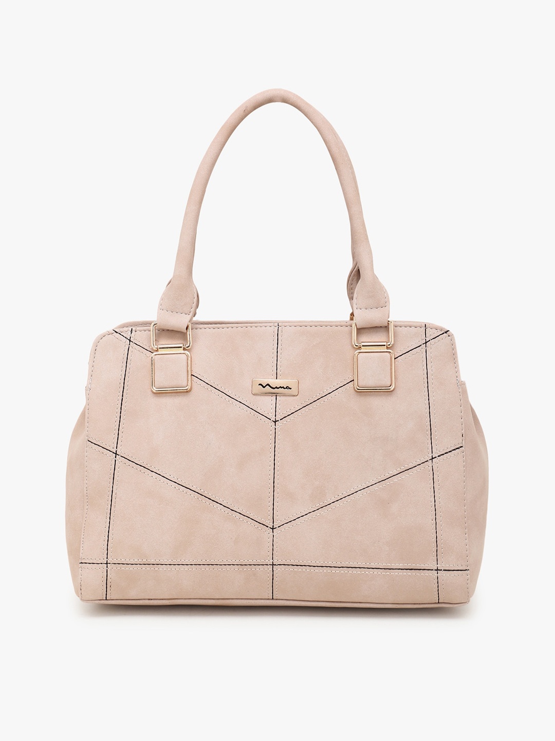 

SHINING STAR Cream-Coloured Structured Handheld Bag