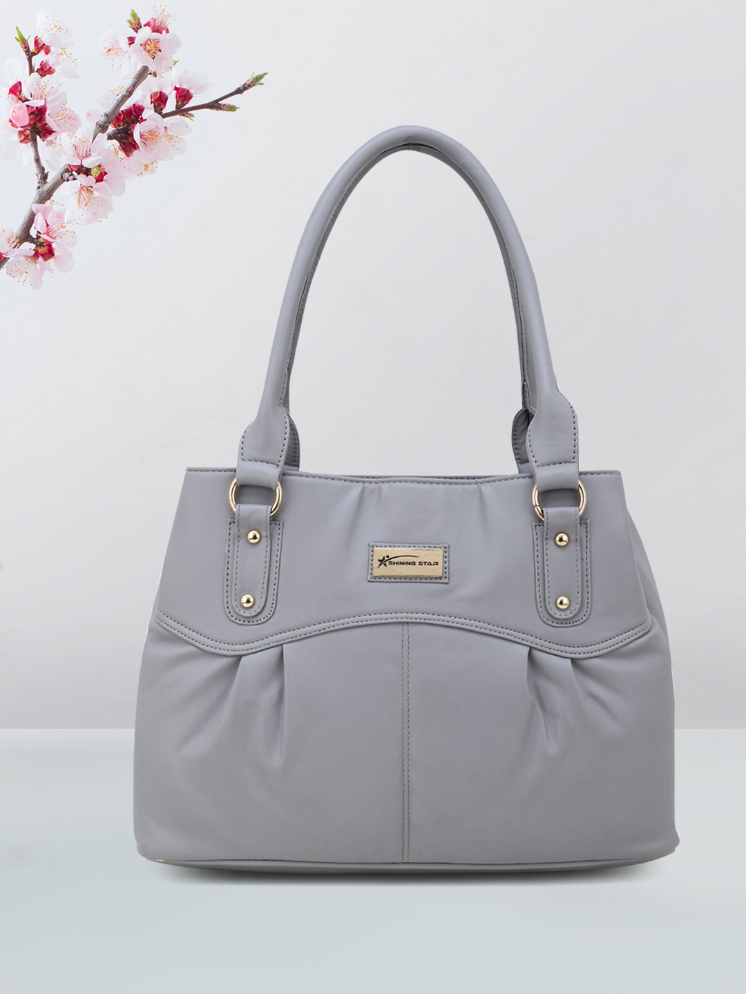 

SHINING STAR Grey Solid Structured Shoulder Bag