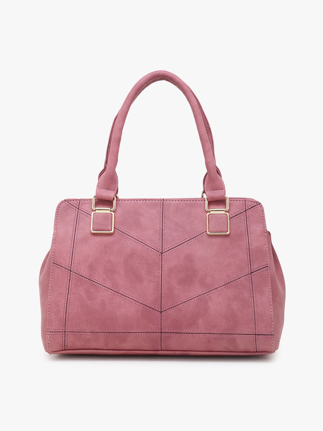 

SHINING STAR Women Maroon PU Bowling Handheld Bag