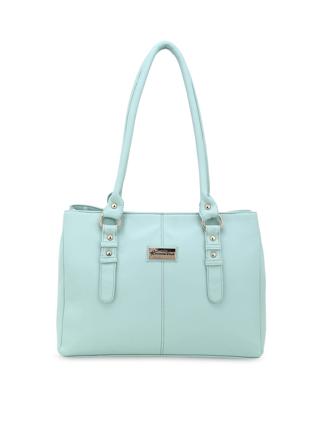 

SHINING STAR Sea Green PU Structured Shoulder Bag