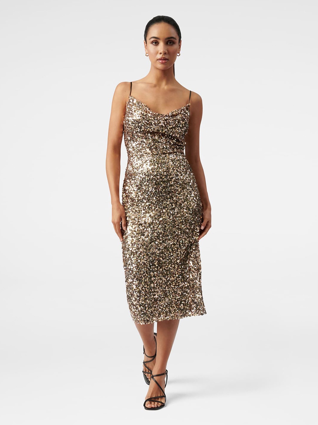 

Forever New Women Multicoloured Sequined Sheath Dress, Multi