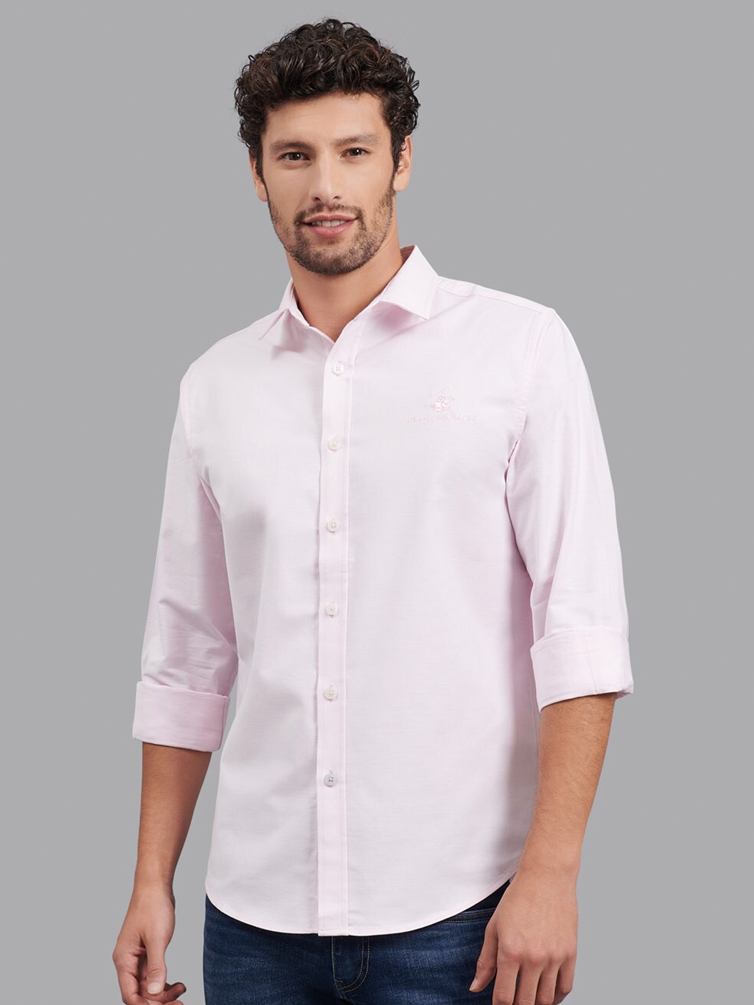 

Beverly Hills Polo Club Men Pink Formal Shirt