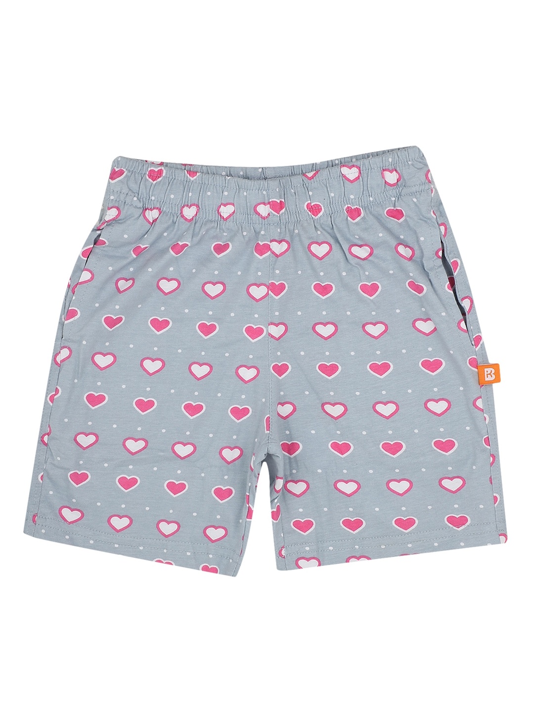 

PROTEENS Girls Grey Printed Cotton Shorts