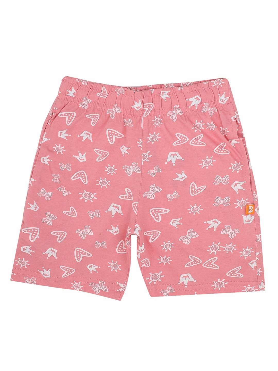 

PROTEENS Girls Pink Conversational Printed Cotton Shorts