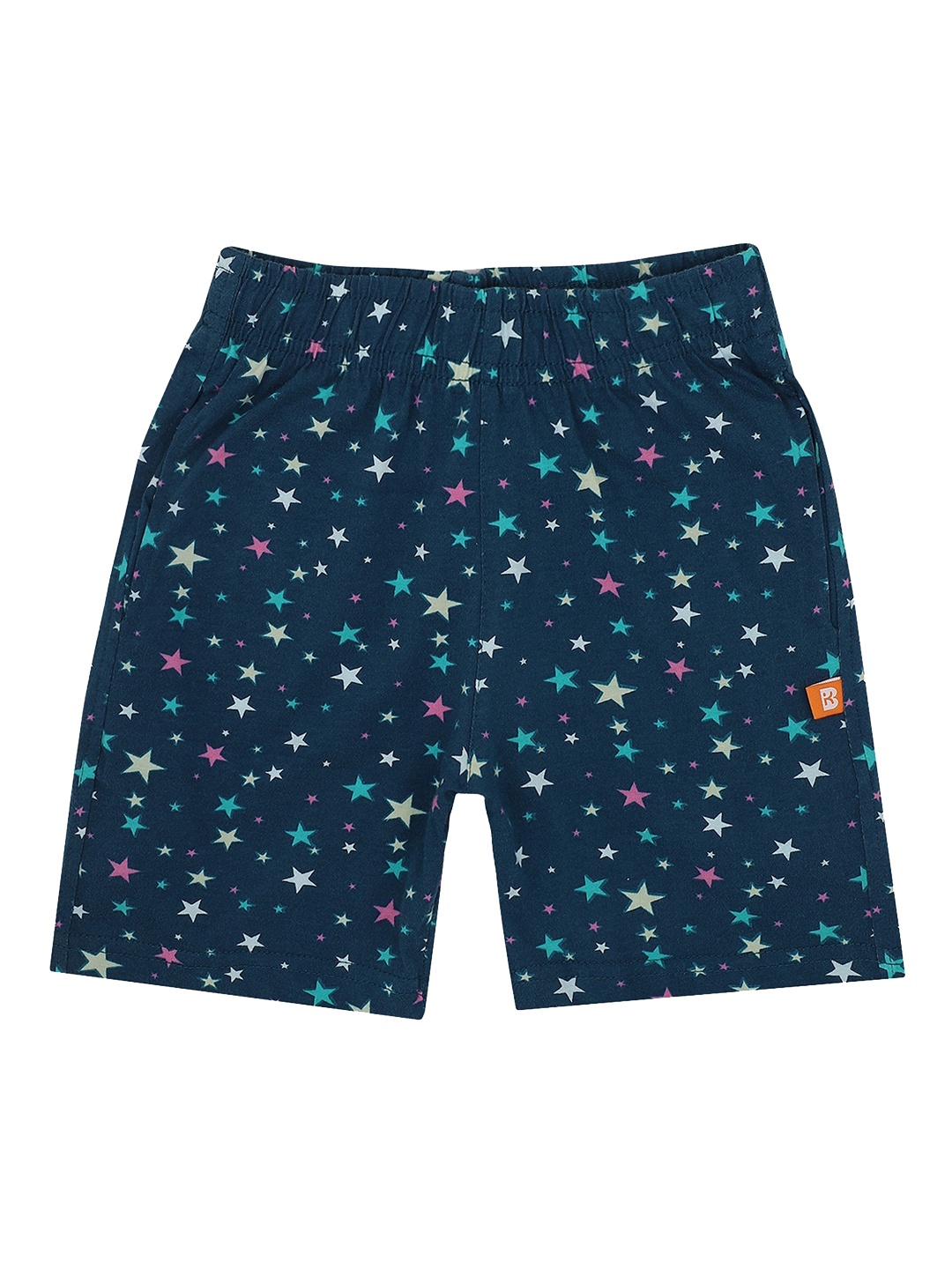 

PROTEENS Girls Navy Blue Conversational Printed Cotton Shorts