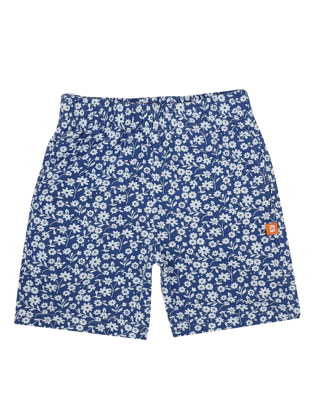 

PROTEENS Girls Blue Floral Printed Cotton Shorts