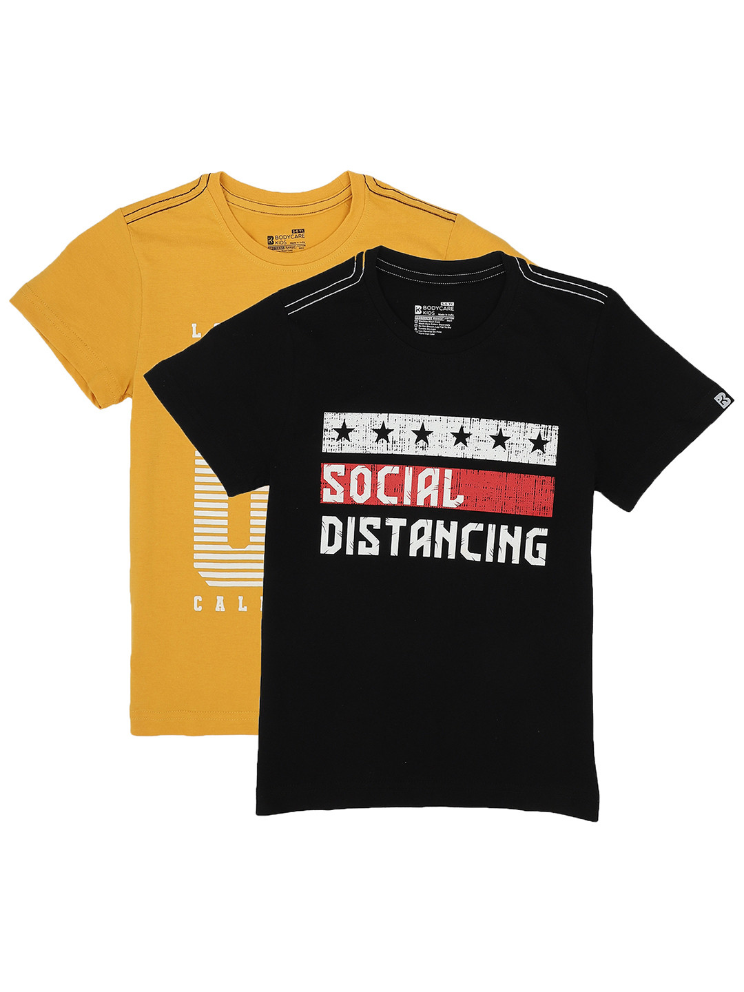 

PROTEENS Boys Antiviral & Antibacterial Pack of 2 Printed T-shirt, Blue