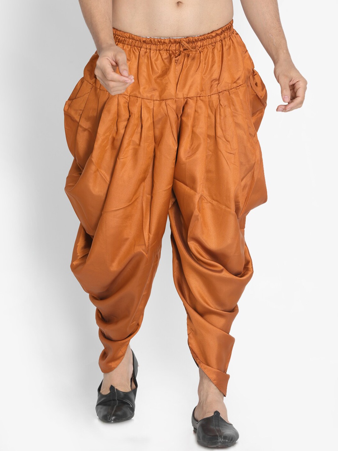 

VASTRAMAY Men Coffee Brown Solid Dhoti Pants