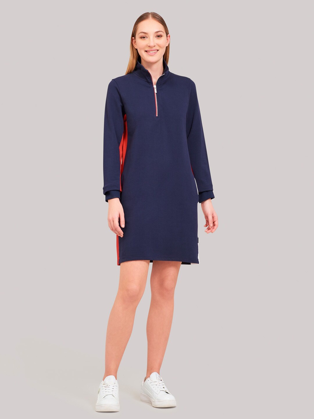 

Beverly Hills Polo Club Navy Blue A-Line Dress