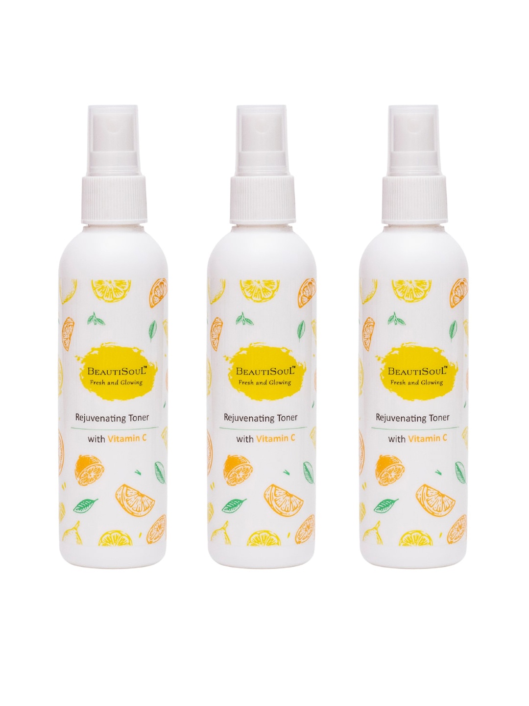 

Beautisoul Unisex Pack Of 3 Rejuvenating Toner with Vitamin C, White