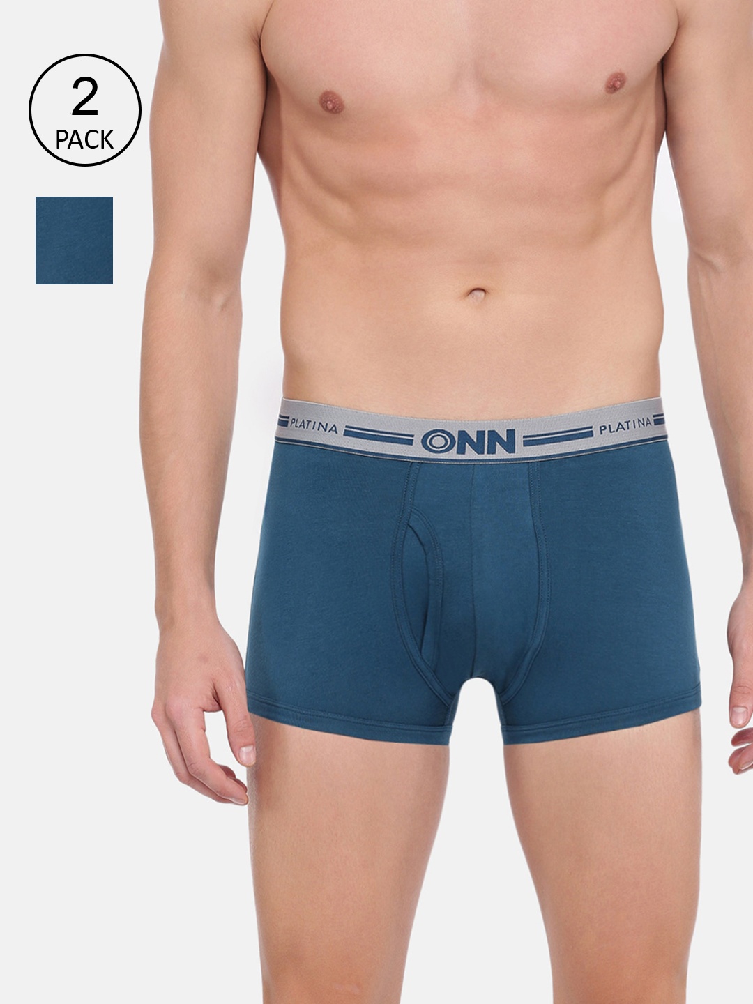 

ONN Men Pack Of 2 Blue Solid Trunks ONN_PLATINA_973_SPBU_SPBU_2PC
