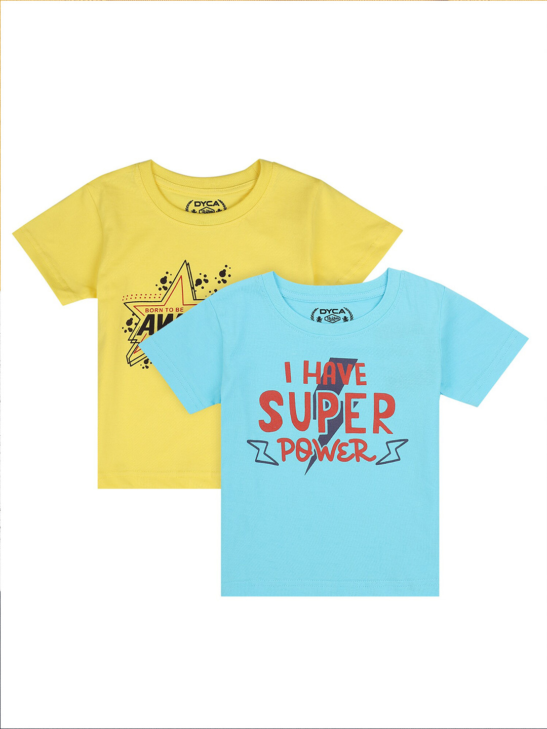 

DYCA Boys Pack of 2 Multicoloured Printed Cotton T-shirts, Multi