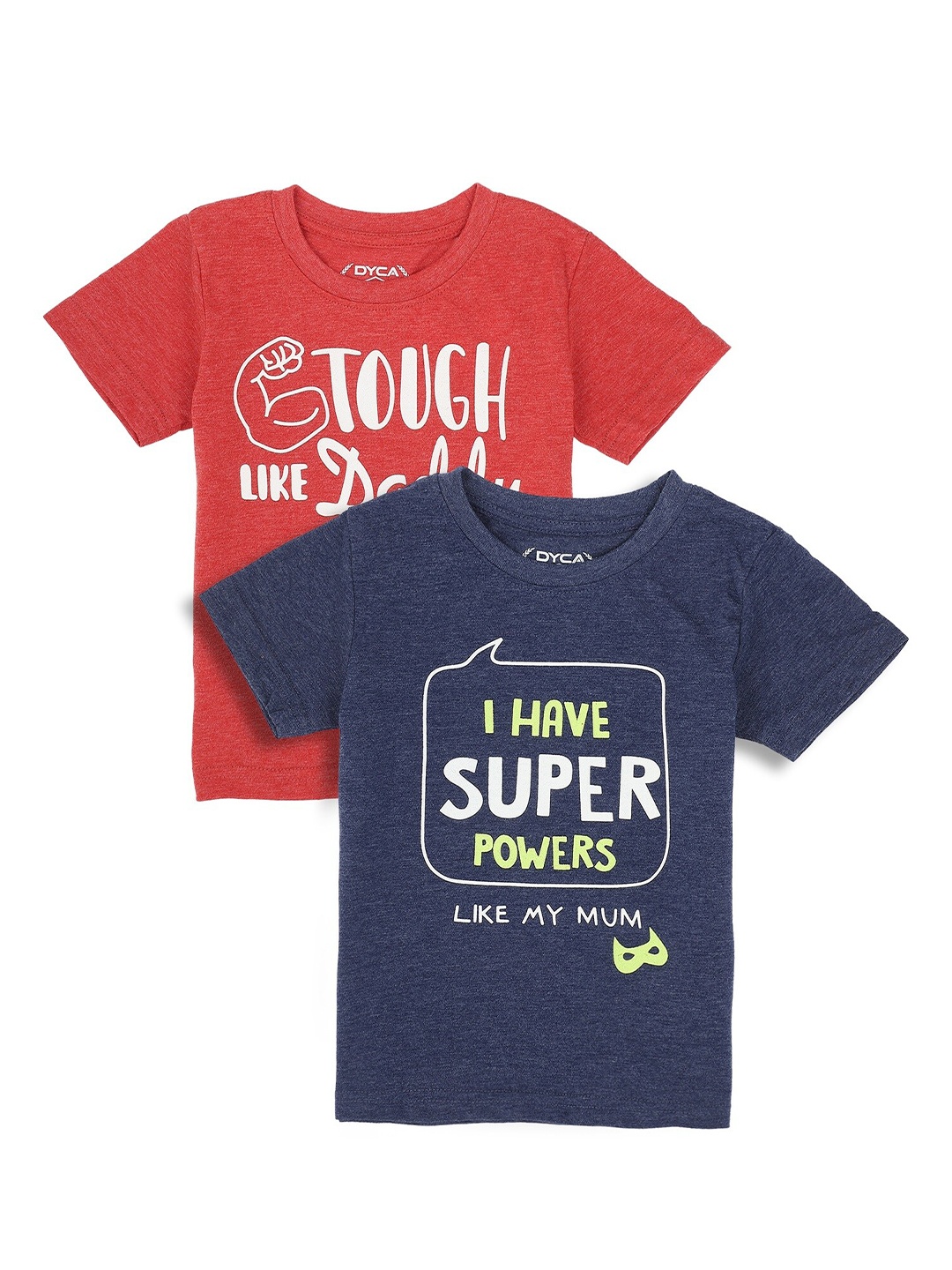 

DYCA Boys Pack of 2 Multicoloured Printed Cotton T-shirts, Multi