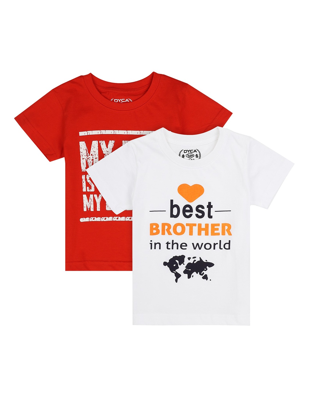 

DYCA Boys 2 Typography Printed T-shirt, Multi
