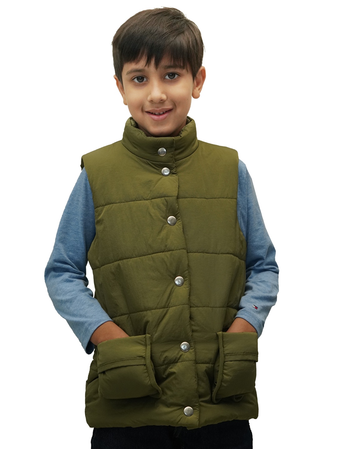 

GOJI Unisex Olive Green Lightweight Padded Jacket