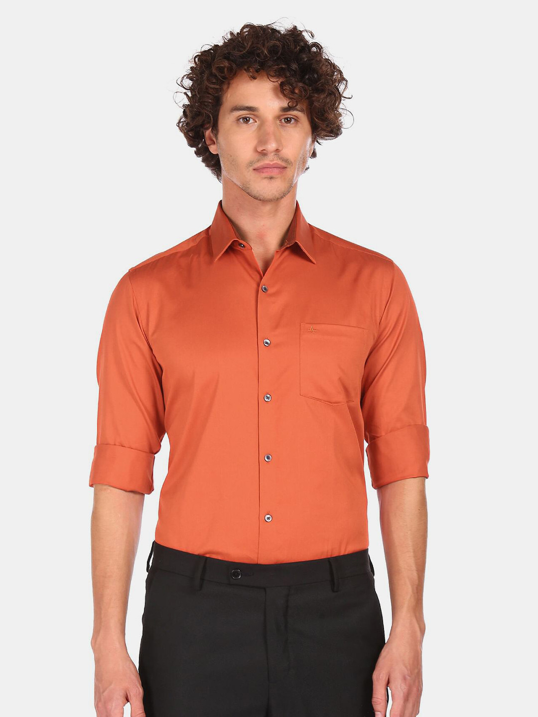 

Arrow Men Orange Slim Fit Formal Shirt