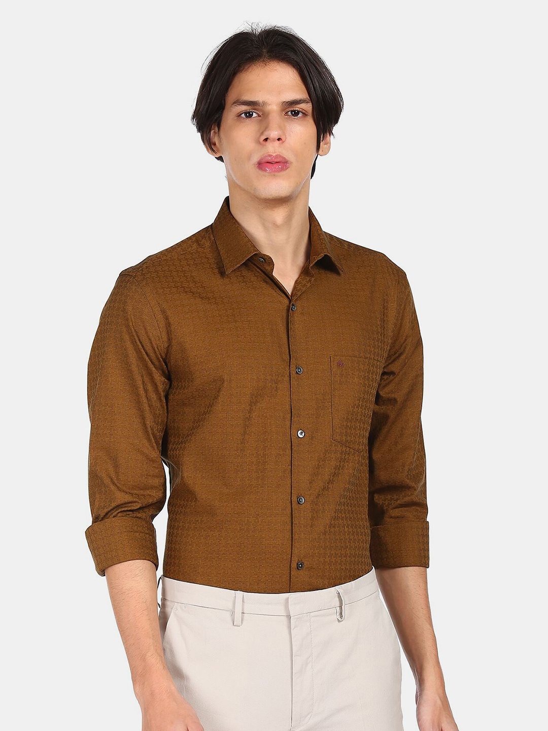 

Arrow Men Brown Casual Shirt